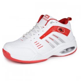 Men Hidden Heel Athletic Shoes 8cm / 3.2inch White-red