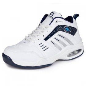 Men Hidden Heel Athletic Shoes 8cm / 3.2inch White-blue