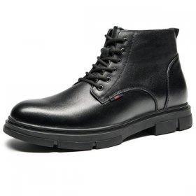 Elevator Men Dress Boots Calfskin Leather Chukka Boots 2.6inch / 6.5cm