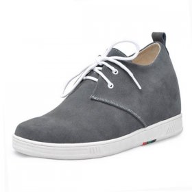 Gray Men Lift Casual Increasing Height Shoes 2.75inches/ 7cm